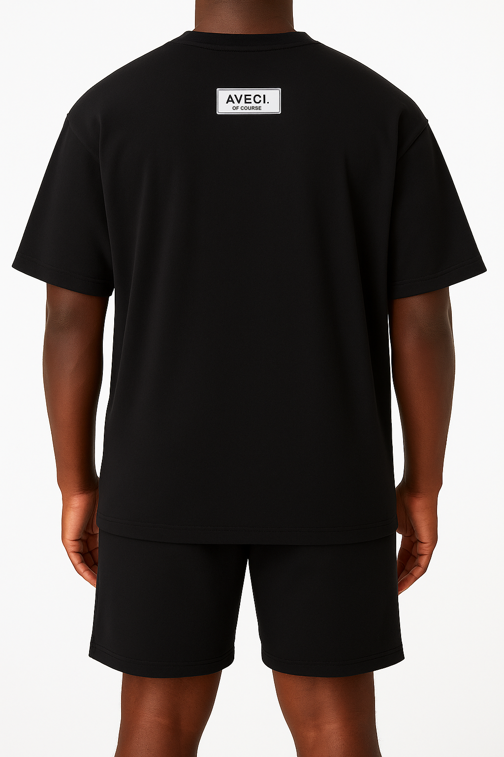 T-SHIRT BLACK  "AVECI." LOGO