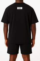 T-SHIRT BLACK  "AVECI." LOGO