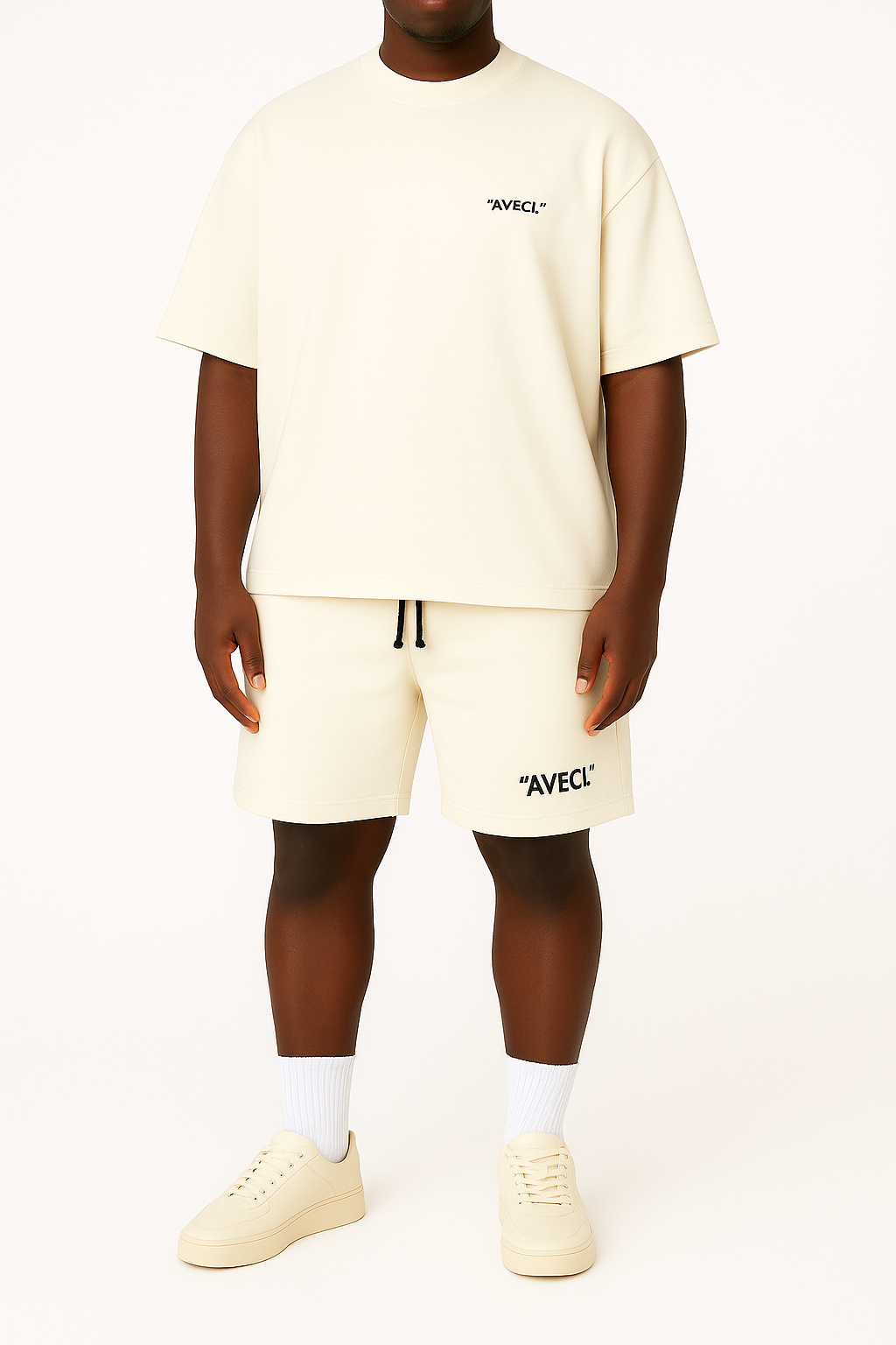 T-SHIRT WHITE "AVECI." LOGO