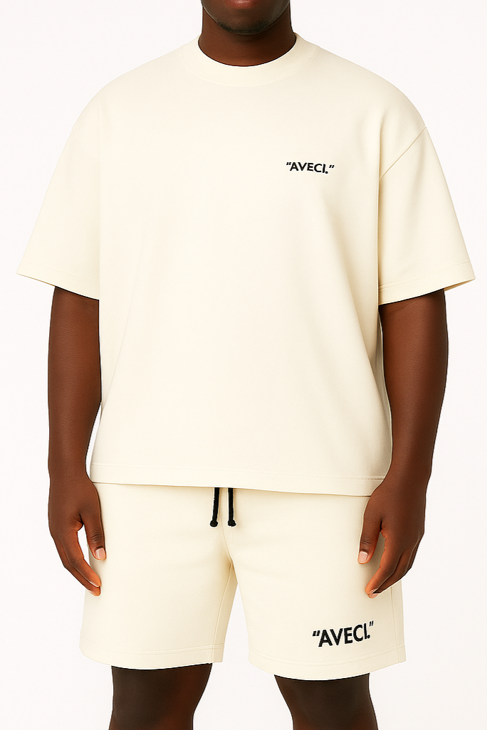 T-SHIRT WHITE "AVECI." LOGO
