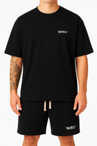 T-SHIRT BLACK  "AVECI." LOGO