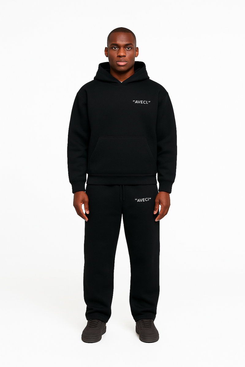 HOODIE BLACK "AVECI."