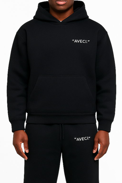 HOODIE BLACK "AVECI."