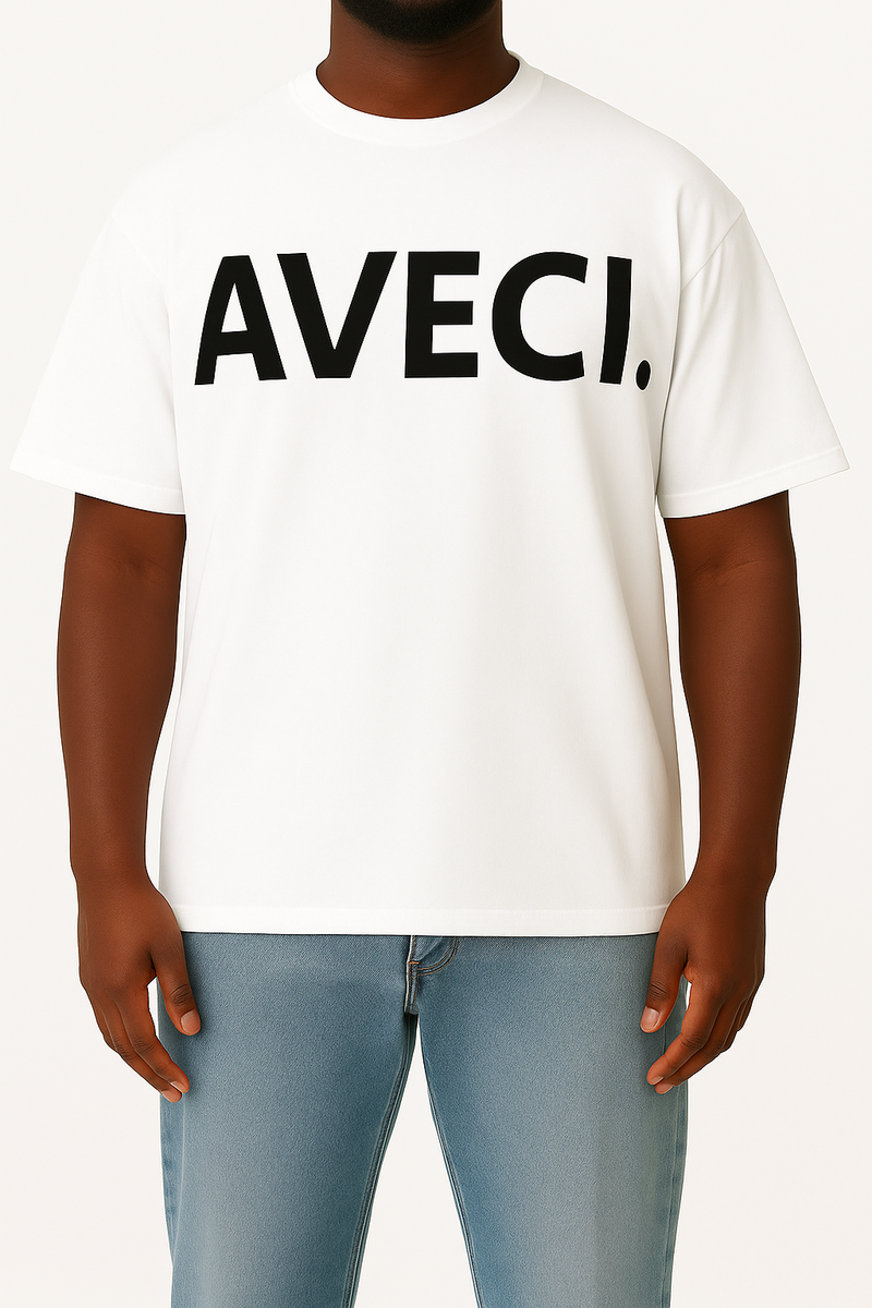T-SHIRT WHITE AVECI. LOGO