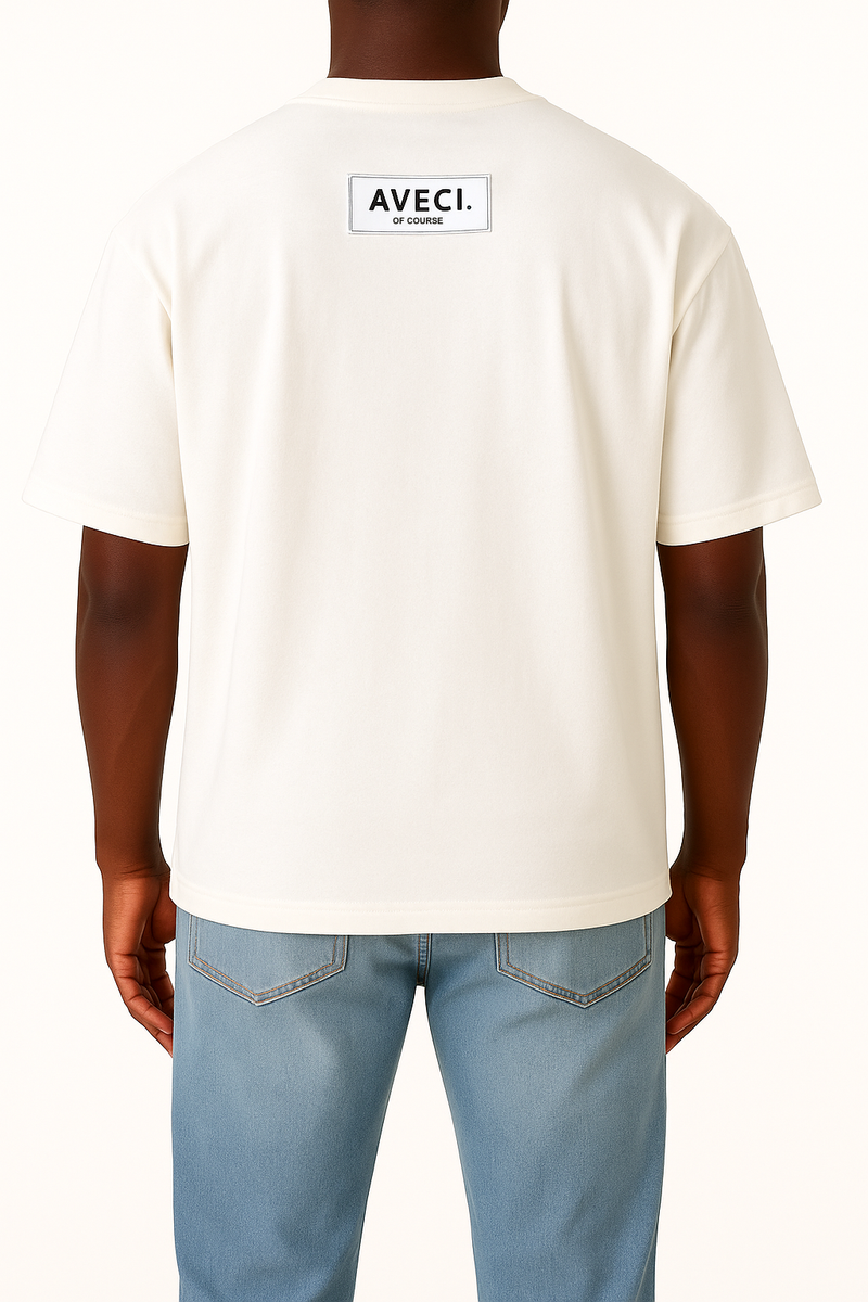 T-SHIRT WHITE AVECI. LOGO
