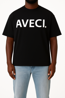 T-SHIRT BLACK AVECI. LOGO