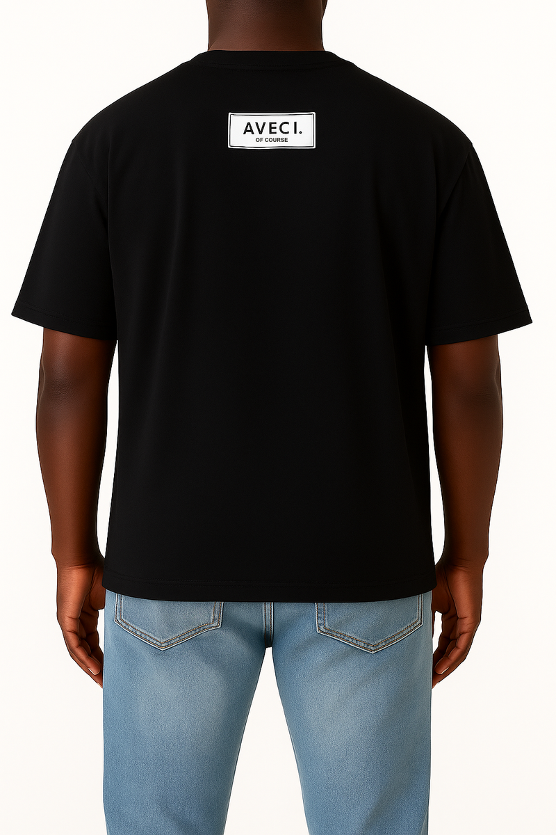 T-SHIRT BLACK AVECI. LOGO